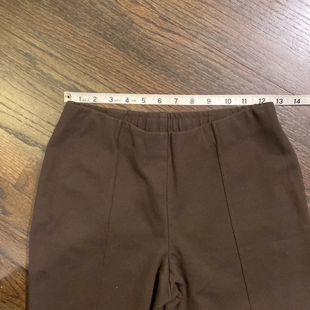 J. Jill Brown Ponte Knit Slim Leg Pants XS EUC